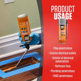 Great Stuff Smart Dispenser Orange Polyurethane Fireblock Foam Sealant 12 oz