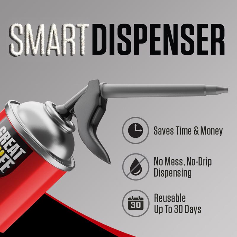 Great Stuff Smart Dispenser Ivory Polyurethane Insulating Foam Sealant 12 oz
