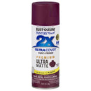 Rust-Oleum Painter's Touch 2X Ultra Cover Ultra Matte Harvest Grape Paint+Primer Spray Paint 12 oz