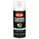 Krylon Fusion All-In-One Gloss Clear Paint+Primer Spray Paint 12 oz