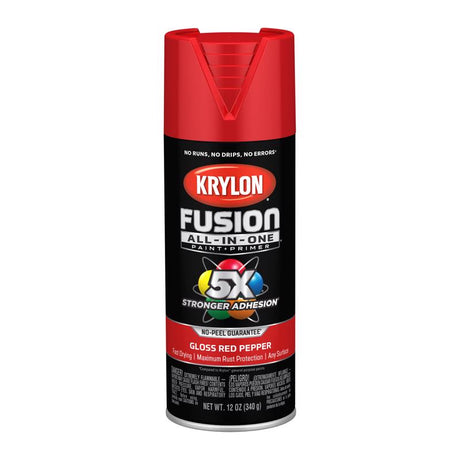 Krylon Fusion All-In-One Gloss Red Pepper Paint+Primer Spray Paint 12 oz
