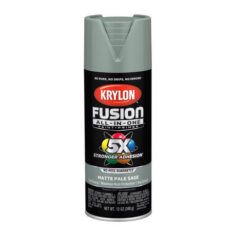 Krylon Fusion All-In-One Matte Pale Sage Paint+Primer Spray Paint 12 oz