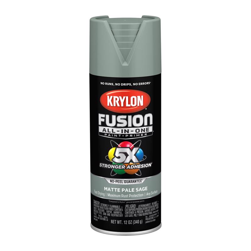 Krylon Fusion All-In-One Matte Pale Sage Paint+Primer Spray Paint 12 oz