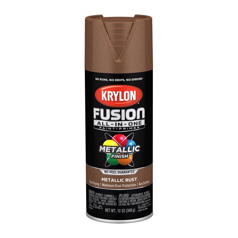 Krylon Fusion All-In-One Metallic Rust Paint+Primer Spray Paint 12 oz