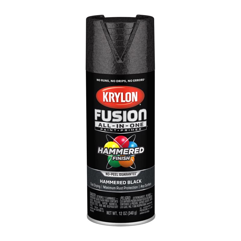 Krylon Fusion All-In-One Hammered Black Paint+Primer Spray Paint 12 oz