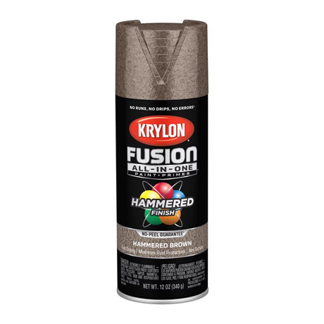 Krylon Fusion All-In-One Hammered Brown Paint+Primer Spray Paint 12 oz