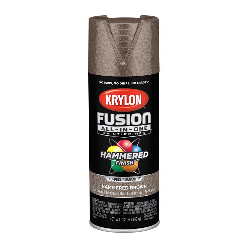 Krylon Fusion All-In-One Hammered Brown Paint+Primer Spray Paint 12 oz