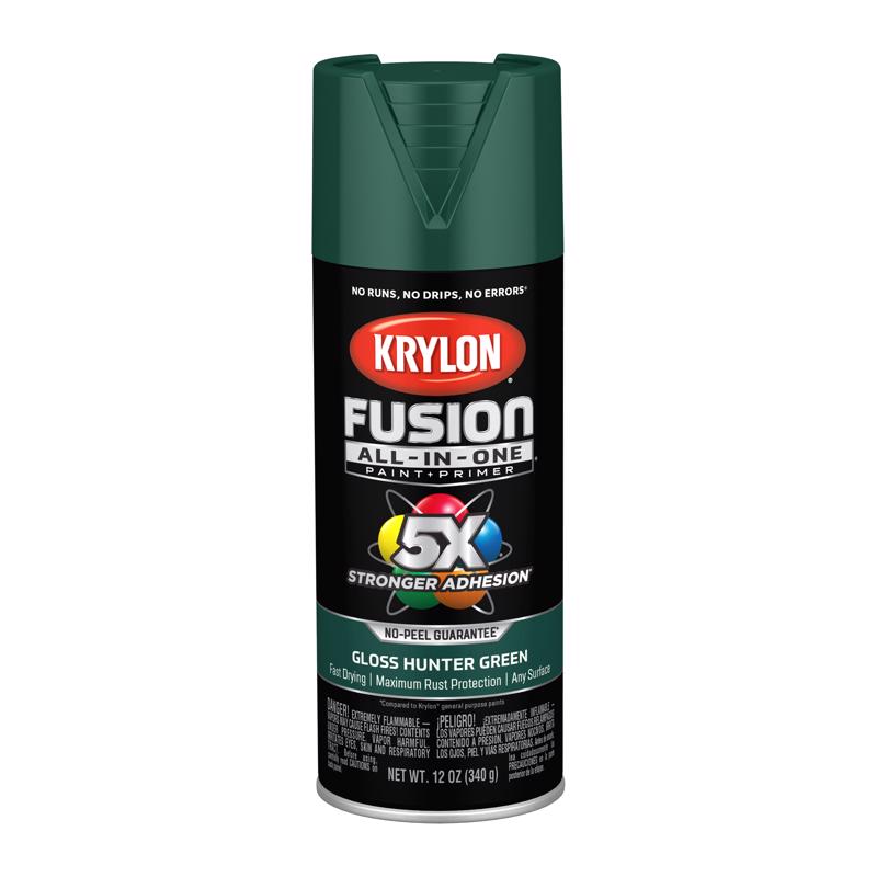 Krylon Fusion All-In-One Gloss Hunter Green Paint+Primer Spray Paint 12 oz