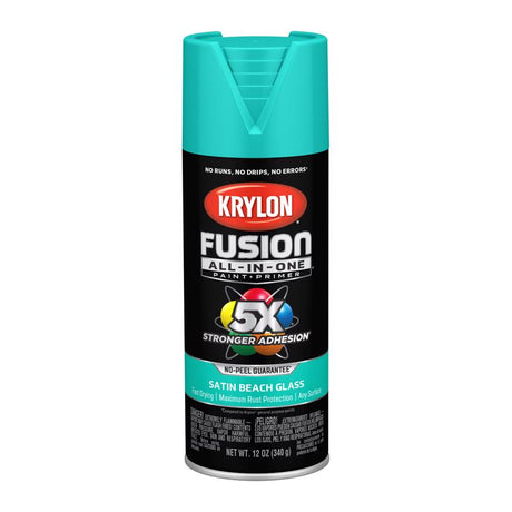 Krylon Fusion All-In-One Satin Beach Glass Paint+Primer Spray Paint 12 oz
