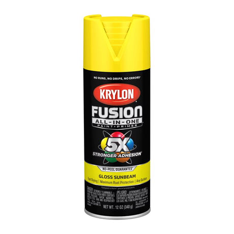 Krylon Fusion All-In-One Gloss Sunbeam Paint+Primer Spray Paint 12 oz