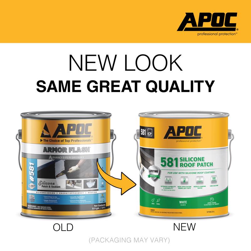 APOC Bright White Silicone Roof Patch 1 gal