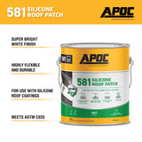 APOC Bright White Silicone Roof Patch 1 gal