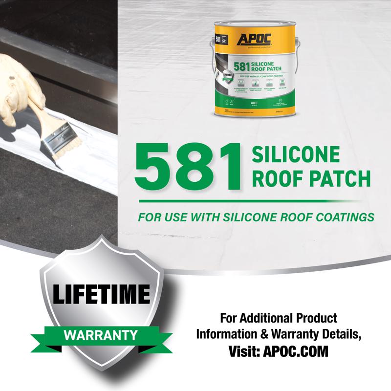 APOC Bright White Silicone Roof Patch 1 gal