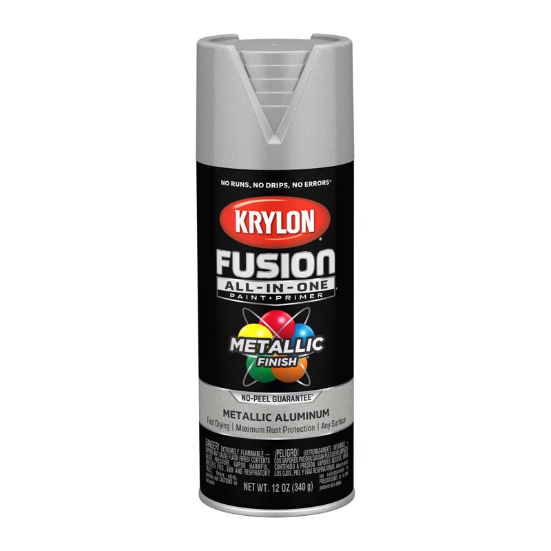Krylon Fusion All-In-One Metallic Aluminum Paint+Primer Spray Paint 12 oz