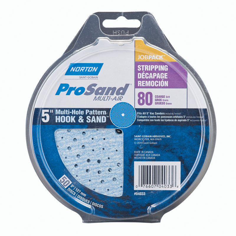 SAND DISC 5" 80GRIT 50PK