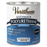 Varathane Ultimate Satin Crystal Clear Water-Based Polyurethane 1 qt