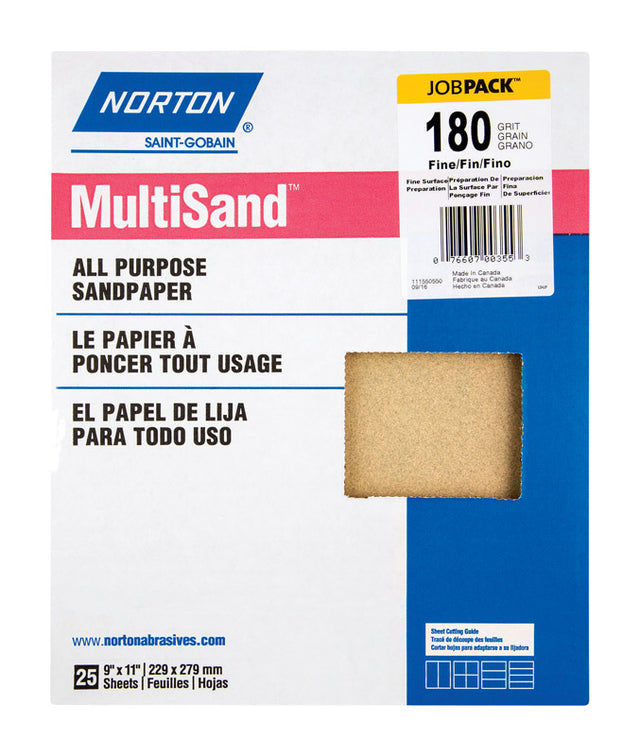 SANDPAPR 9X11" 180G 25PK
