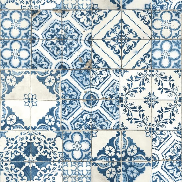 RoomMates 20.5 in. H X 16.5 ft. L Mediterranian Tile Vinyl Peel and Stick Wallpaper