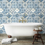 RoomMates 20.5 in. H X 16.5 ft. L Mediterranian Tile Vinyl Peel and Stick Wallpaper