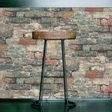 RoomMates 20.5 in. H X 16.5 ft. L Brick Alley Vinyl Peel and Stick Wallpaper