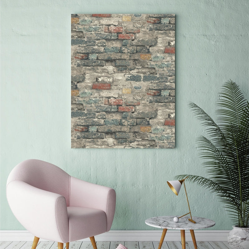 RoomMates 20.5 in. H X 16.5 ft. L Brick Alley Vinyl Peel and Stick Wallpaper