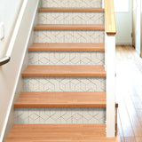 RoomMates 20.5 in. H X 16.5 ft. L Striped Hexagon White/Gold Vinyl Peel and Stick Wallpaper