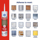 GE Advanced Almond Silicone 2 Kitchen and Bath Caulk Sealant 10.1 oz