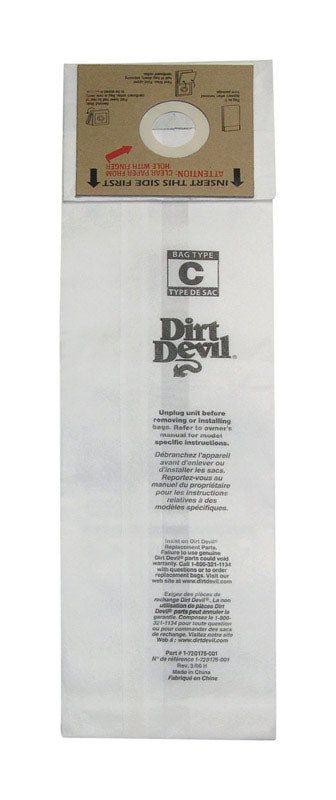 Dirt Devil Vacuum Bag For For Deluxe and MVP Upright Vacuum Cleaners 3 pk