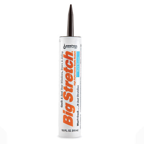 Sashco Big Stretch Dark Brown Elastomeric Door, Siding and Window Caulk 10.5 oz. - Total Qty: 12