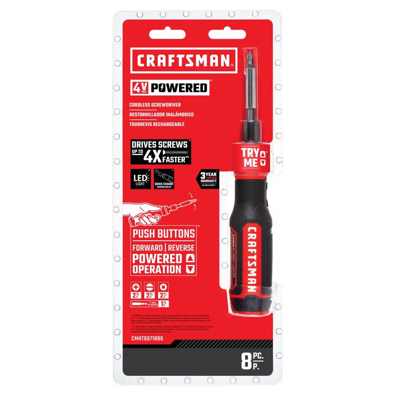 Craftsman 4V MAX Cordless Rechargeable Screwdriver Kit