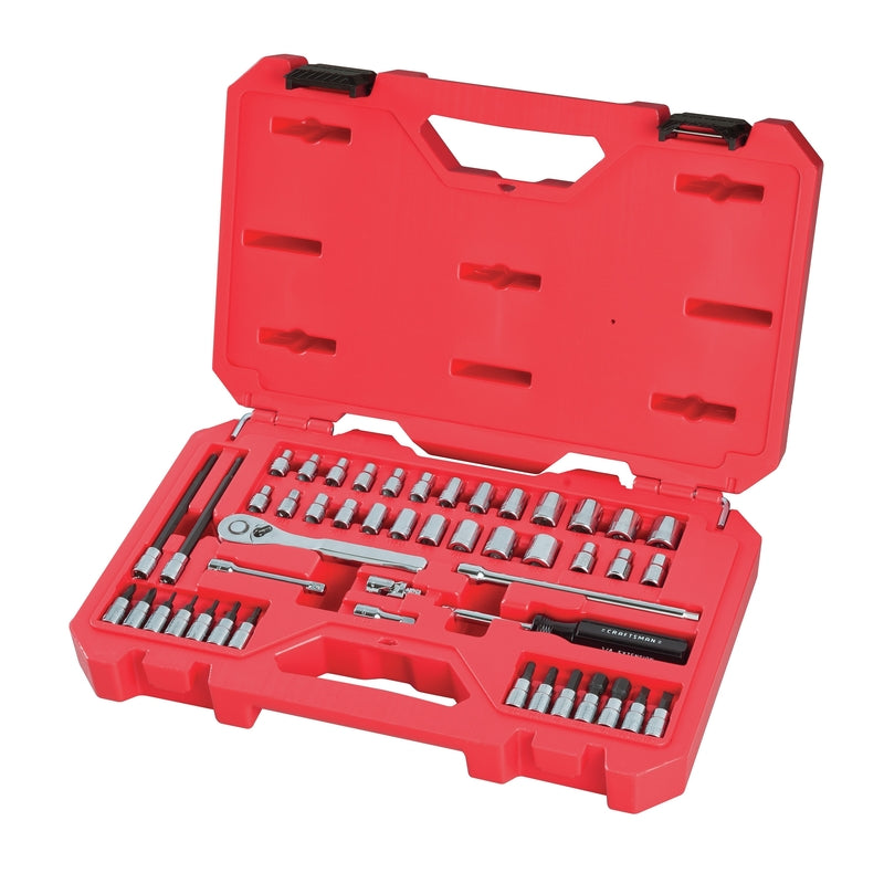 Craftsman 1/4 in. drive Metric and SAE 6 Point Mechanic's Tool Set 48 pc