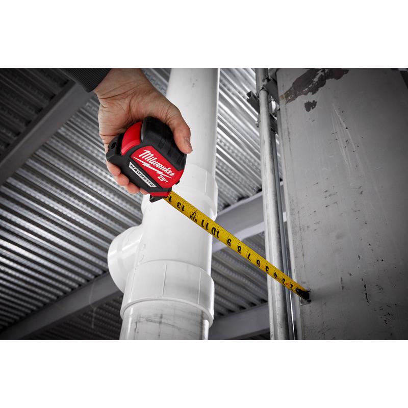 Milwaukee 16 ft. L X 1 in. W Compact Wide Blade Magnetic Tape Measure 1 pk