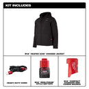 Milwaukee M12 AXIS L Long Sleeve Unisex Full-Zip Heated Jacket Kit Black