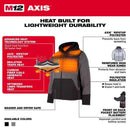 Milwaukee M12 AXIS L Long Sleeve Unisex Full-Zip Heated Jacket Kit Black