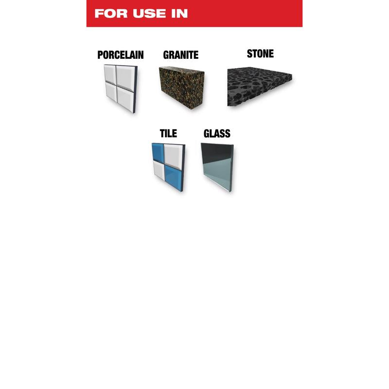 Milwaukee Diamond Max 2-1/2 in. Diamond Grit Glass, Porcelain, Tile, and Stone Hole Saw 1 pc