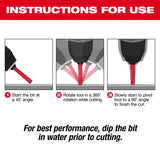 Milwaukee Diamond Max 2-1/2 in. Diamond Grit Glass, Porcelain, Tile, and Stone Hole Saw 1 pc