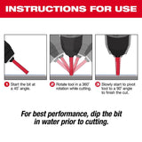 Milwaukee Diamond Max 5/8 in. Diamond Grit Glass, Porcelain, Tile, and Stone Hole Saw 1 pc