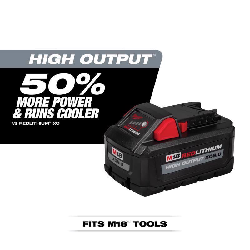 Milwaukee M18 RedLithium XC 8 Ah Lithium-Ion High Output Battery and Charger Starter Kit 2 pc