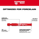 Milwaukee Diamond Max 1-1/8 in. Diamond Grit Glass, Porcelain, Tile, and Stone Hole Saw 1 pc