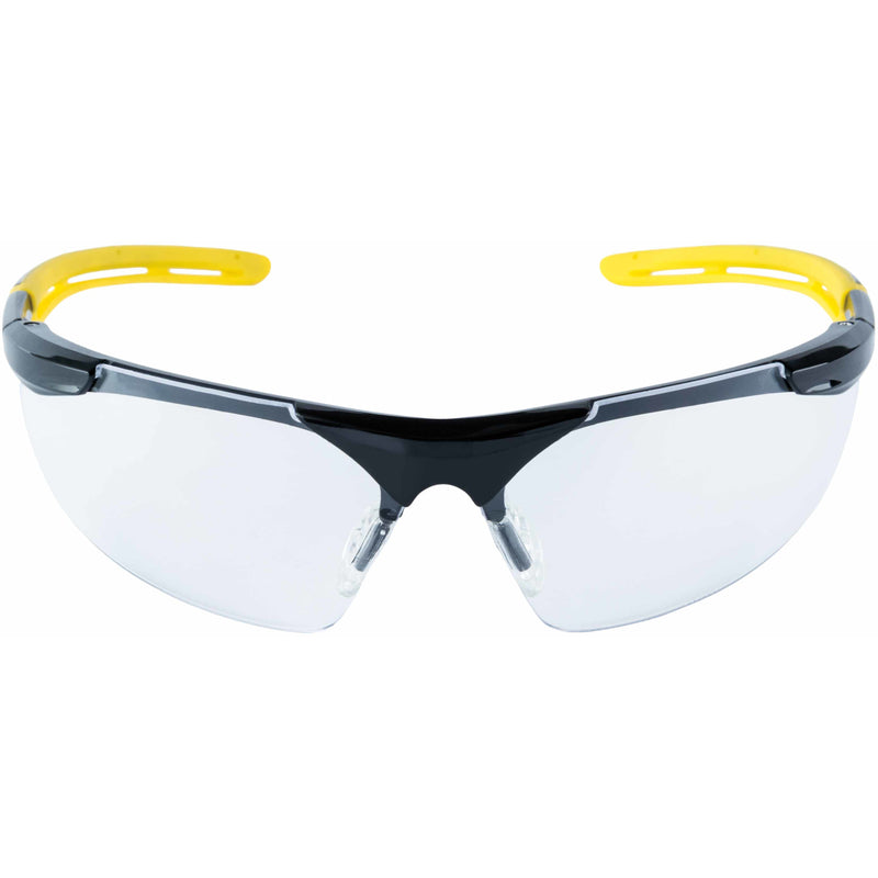 3M Anti-Fog Classic/Sleek Safety Glasses Clear Lens Black/Yellow Frame 1 pc
