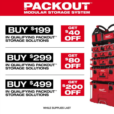 Milwaukee PACKOUT 38 in. Rolling Modular Tool Chest Black/Red