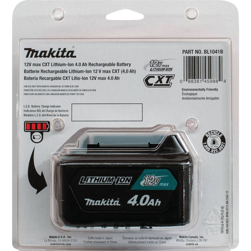 Makita 12V CXT 4 Ah Lithium-Ion Battery 1 pc