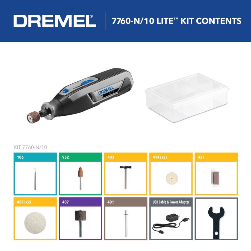 Dremel 4V Lite Cordless Rotary Tool Kit (Battery & Charger)