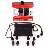 Plugfones Dynamics 29 dB Nylon/Silicone/Soft Foam Tri-flange Hearing Protector Black/Gray 2 pair