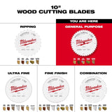 Milwaukee 10 in. D X 5/8 in. General Purpose Tungsten Carbide Saw Blade 40 teeth 1 pk