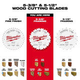 Milwaukee 5-3/8 in. D X 10 mm Tungsten Carbide Framing Blade 16 teeth 1 pk