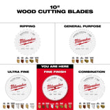 Milwaukee 10 in. D X 5/8 in. Fine Finish Tungsten Carbide Circular Saw Blade 60 teeth 1 pk