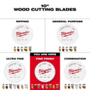 Milwaukee 10 in. D X 5/8 in. Fine Finish Tungsten Carbide Circular Saw Blade 60 teeth 1 pk