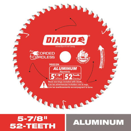 Diablo 5-7/8 in. D X 5/8 in. TiCo Hi-Density Carbide Circular Saw Blade 52 teeth 1 pk