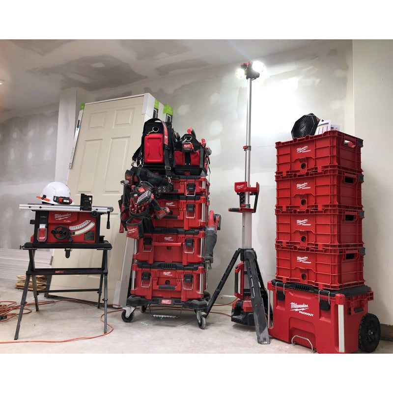 Milwaukee Packout 50 lb Red Crate 9.9 in. H X 18.6 in. W X 15.3 in. D Stackable